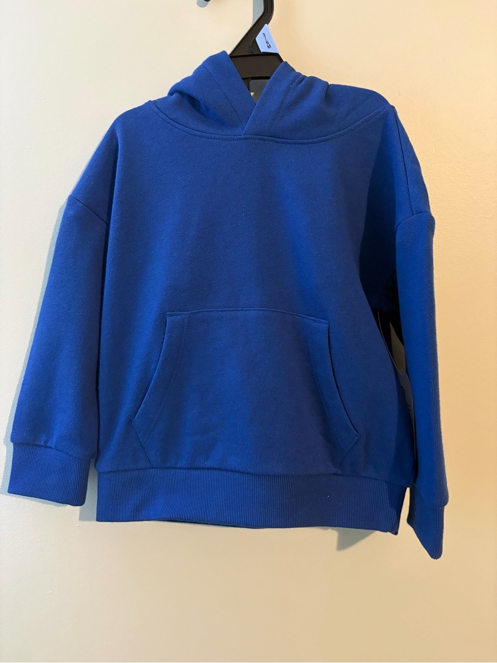 Blue Cotton-Blend Hoodie - Classic Crewneck 2T